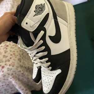 Air Jordan Black and White High-Top Sneakers